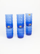 2x Vintage Luminarc Tumblers - Blue - Large