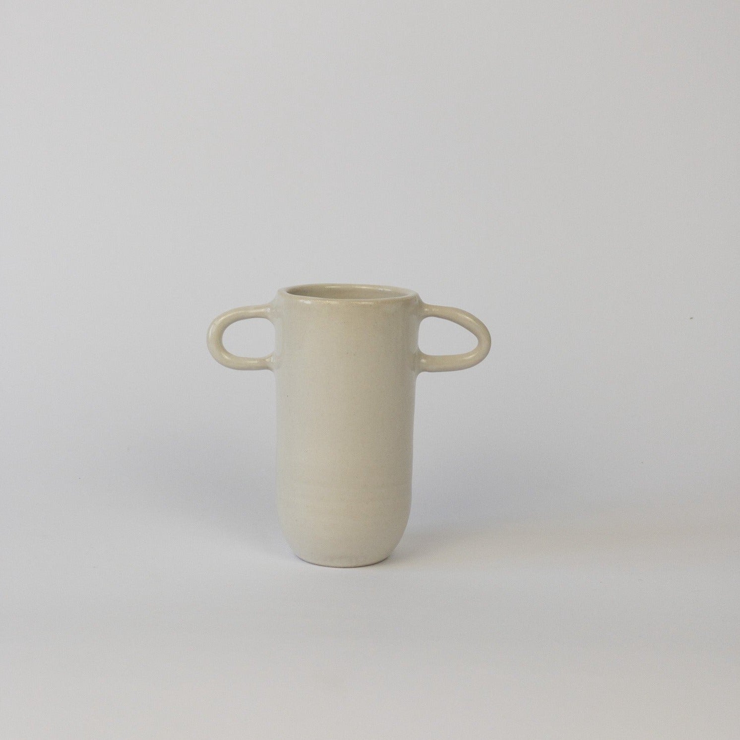 Handgefertigte Tonvase mit Henkeln - Klein