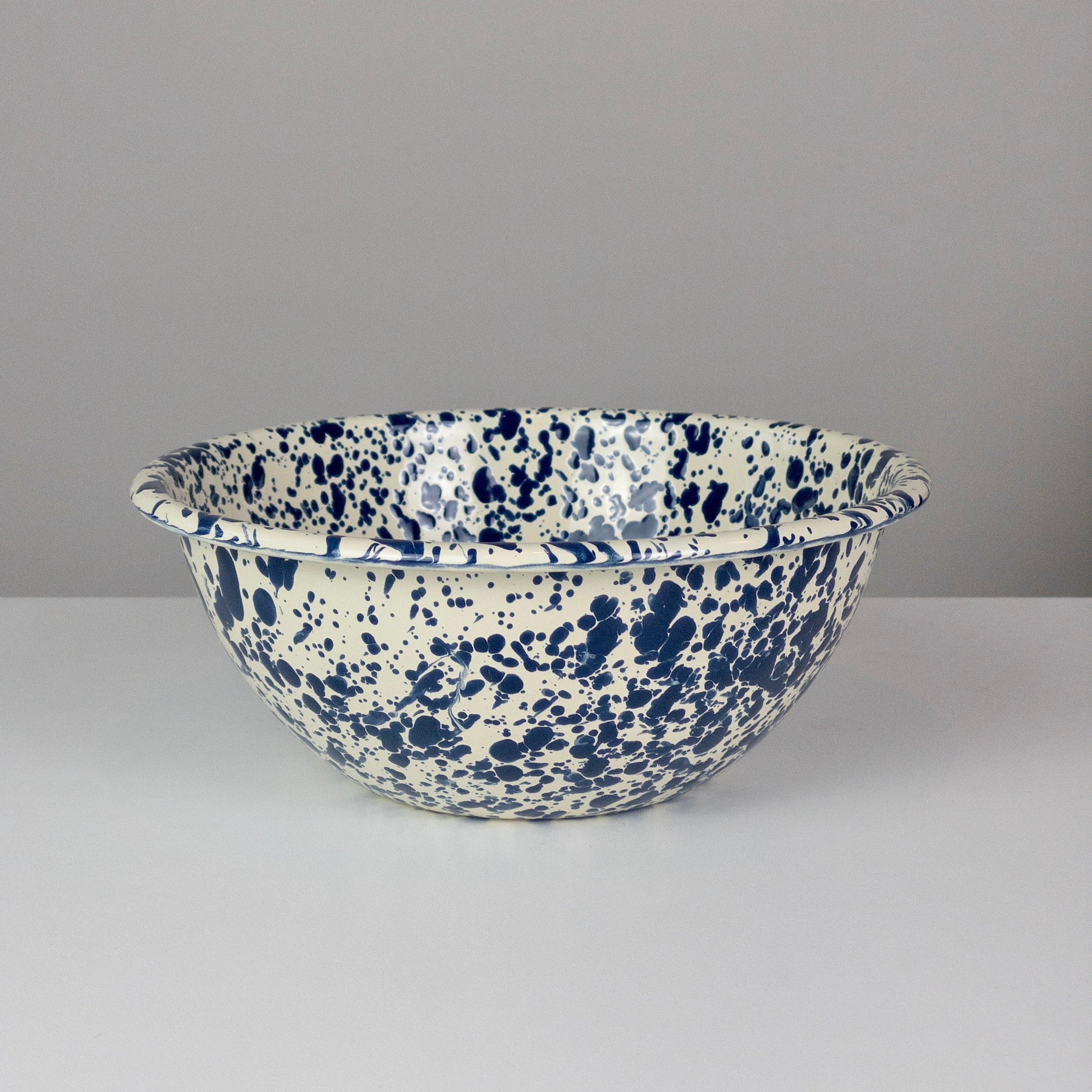 Enamel Serving Bowl - Marble Black/White