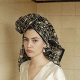 Alma Bath Towel - Black/Ecru