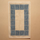 Agnes Bath Mat - Blue/Oat