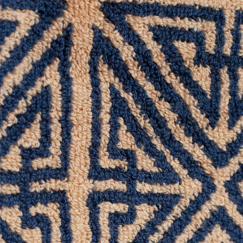Agnes Bath Mat - Blue/Oat