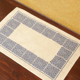 Agnes Bath Mat - Blue/Oat