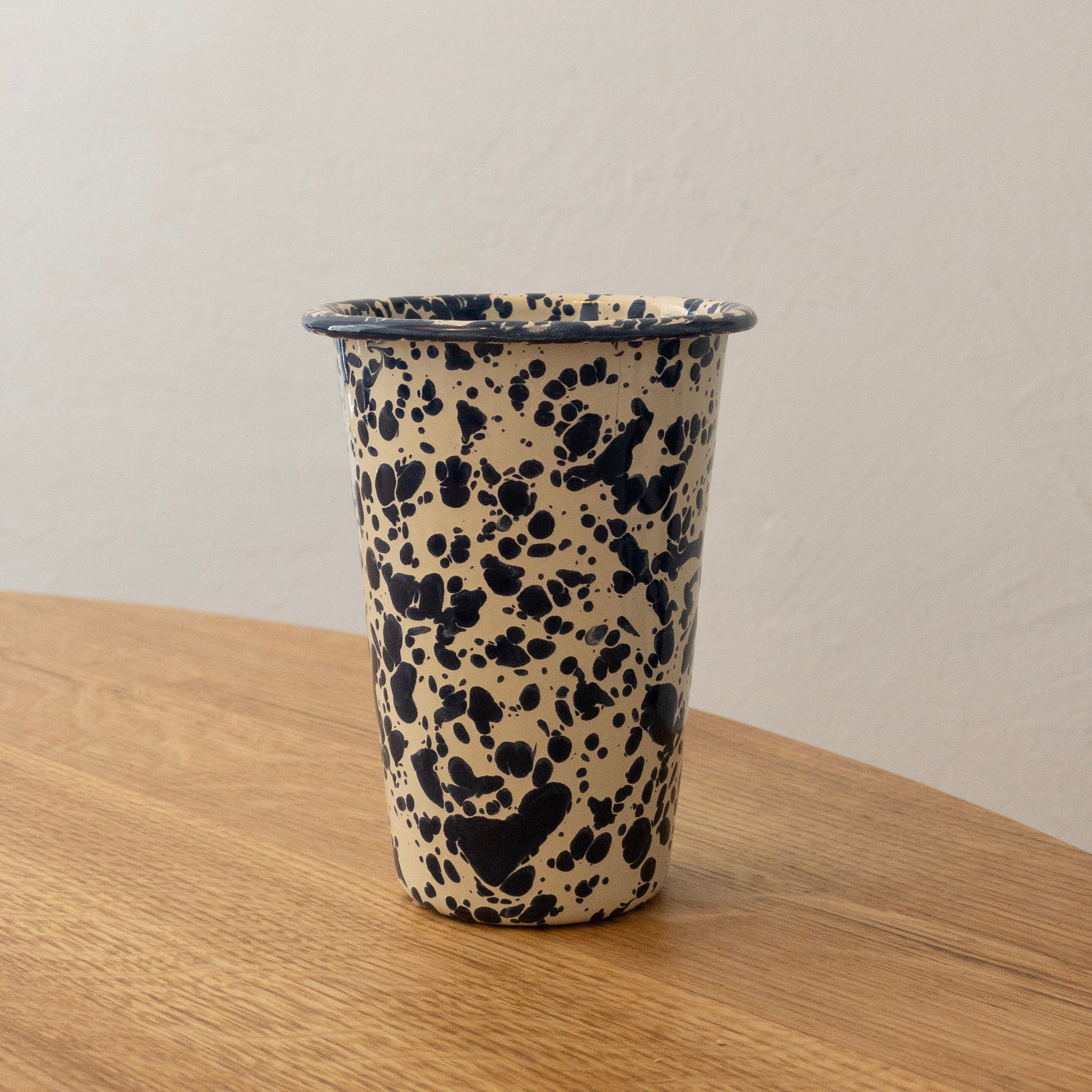 Enamel Tumbler - Marble Navy/Cream