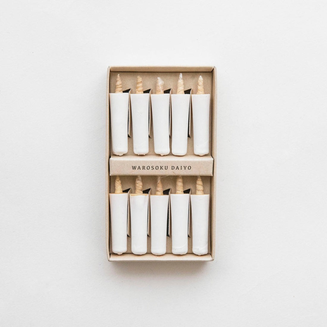 Japanese Rice Wax Candles - 10 pieces - White