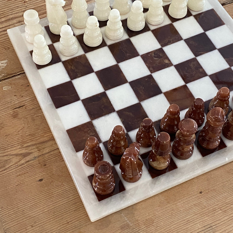 Vintage marble chess board