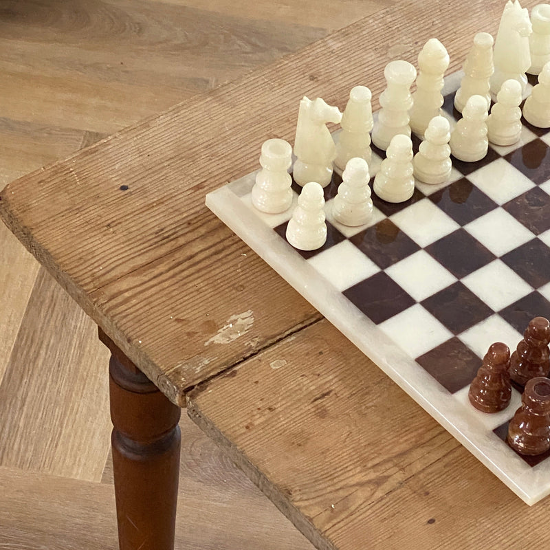 Vintage marble chess board