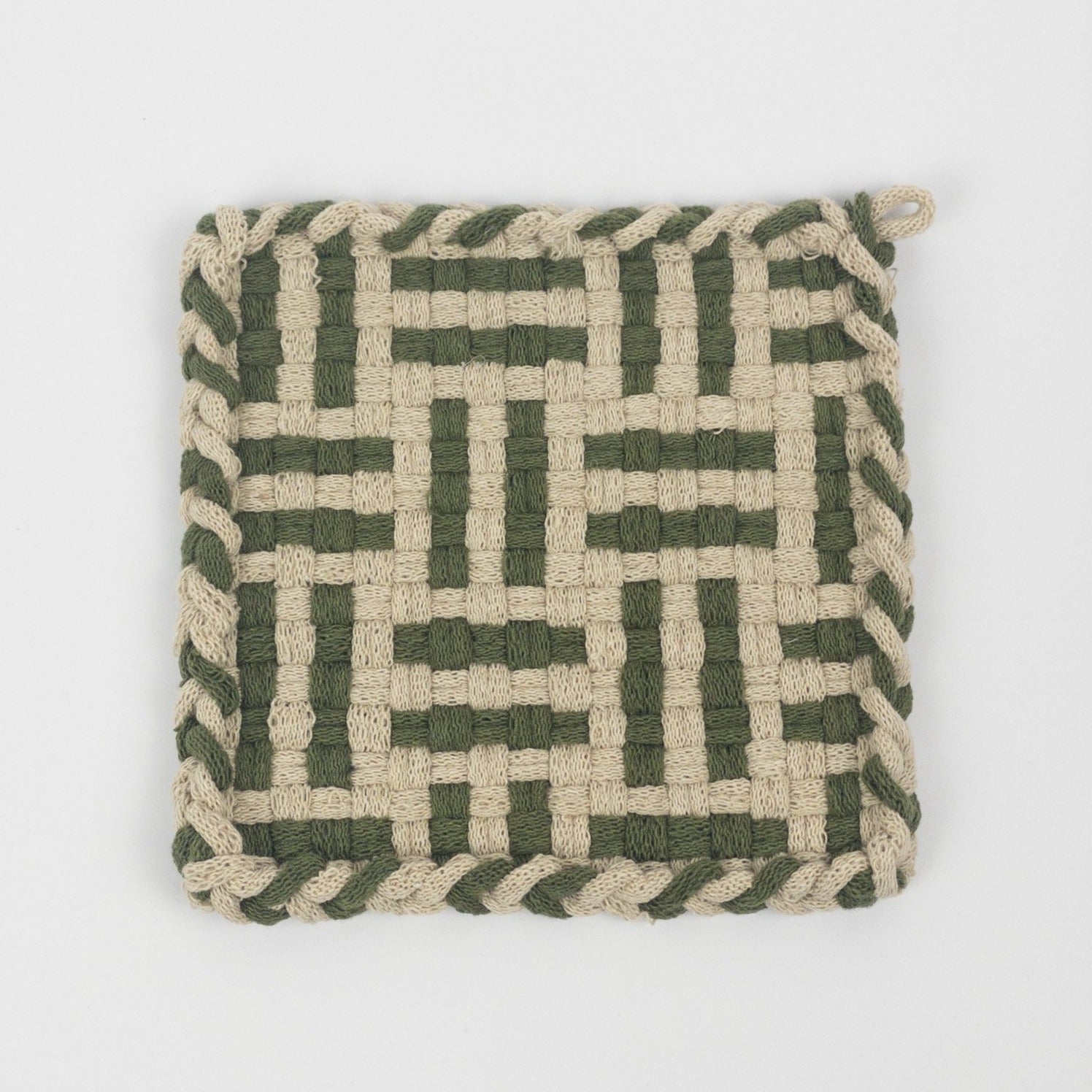 Pot Holder - Beige/Green - Forest Collection