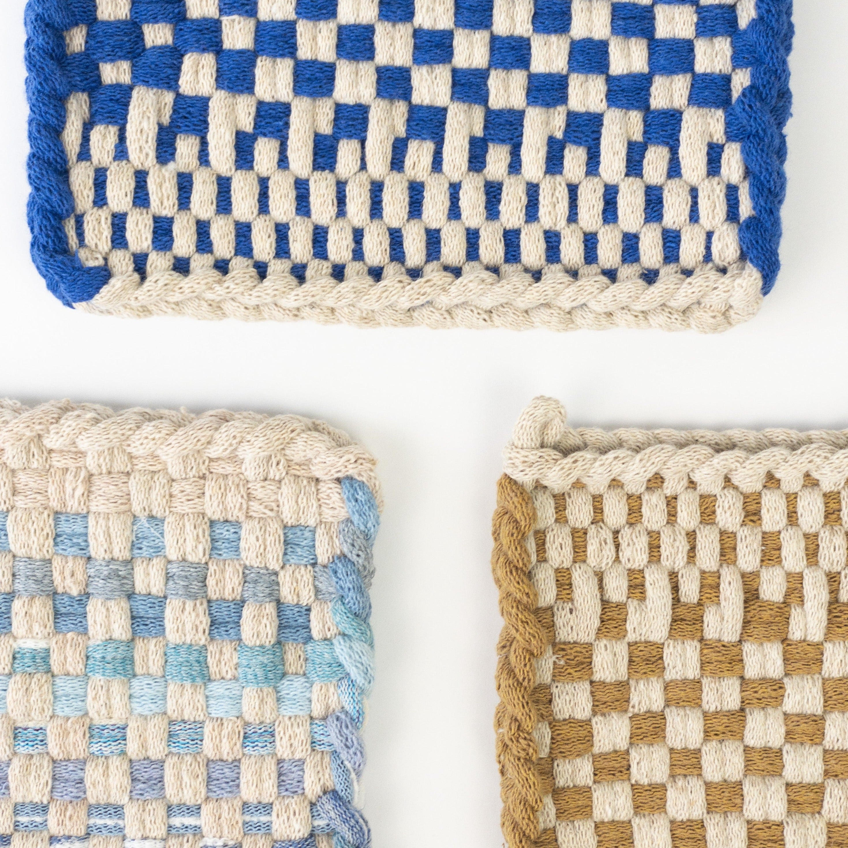 Pot Holders - Beige/Blue - One-of-a-kind Collection