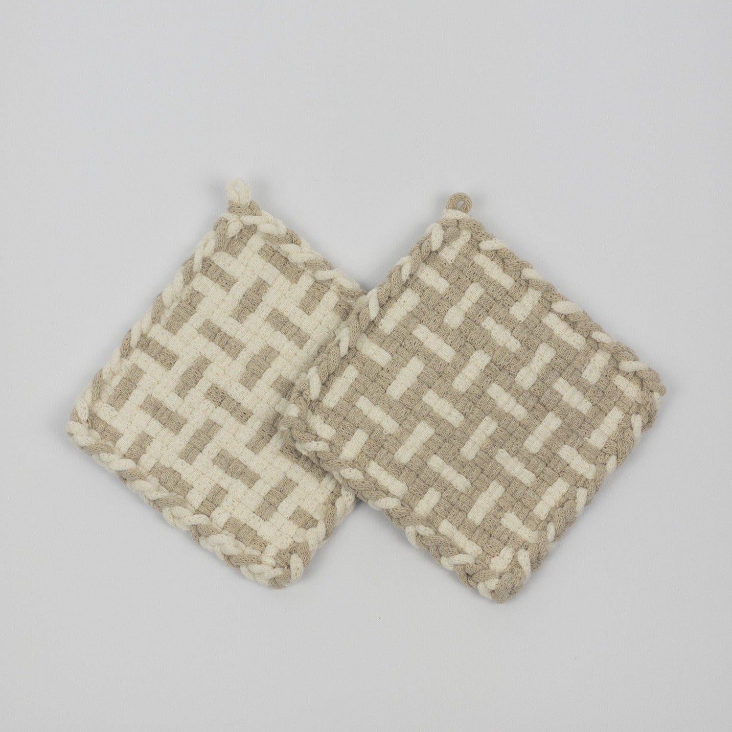 Potholders - Beige/White - Seedling Collection
