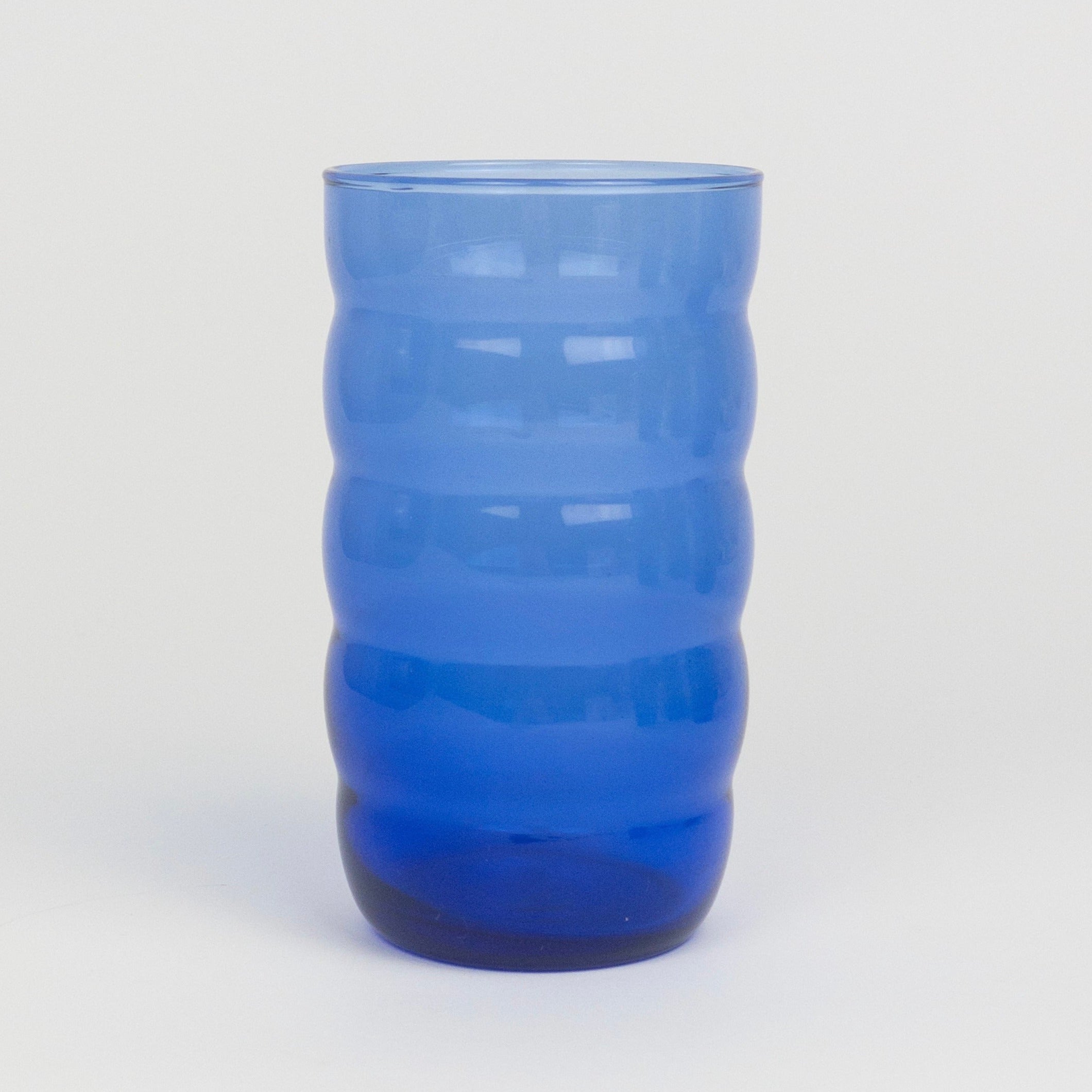 2x Vintage Luminarc Tumblers - Blue - Large