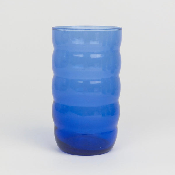 2x Vintage Luminarc Trinkgläser - Blau - Groß