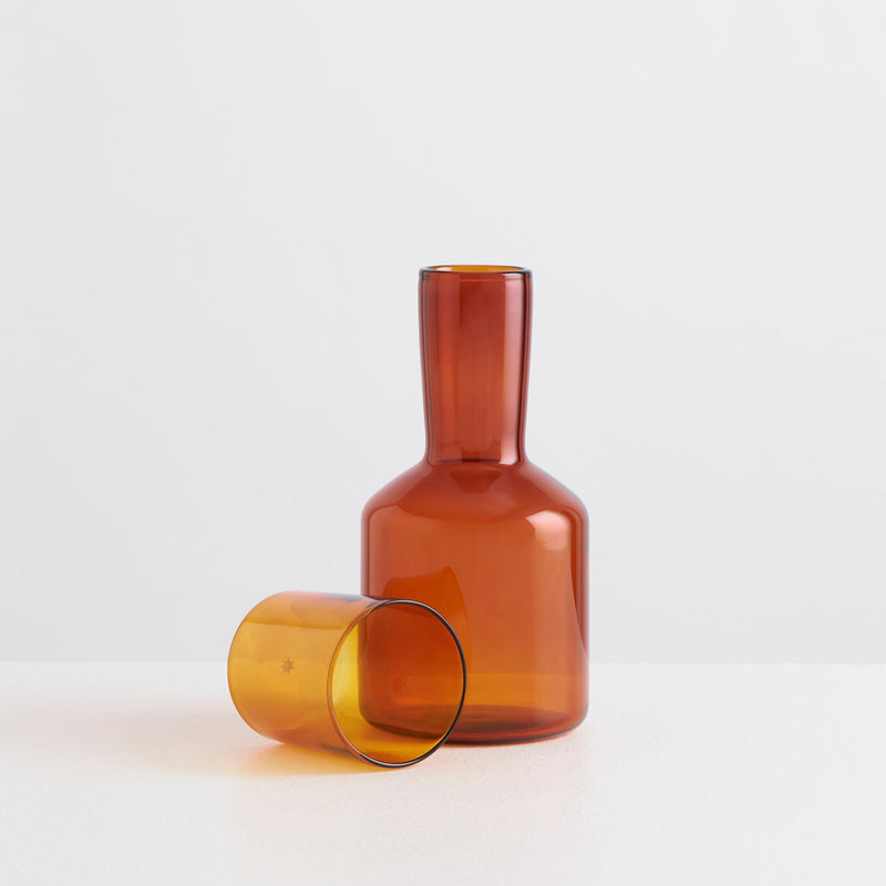 J'ai Soif Karaffe mit Glas - Amber