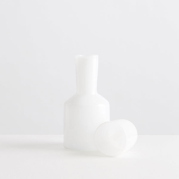 J'ai Soif Carafe with Tumbler - Opaque White