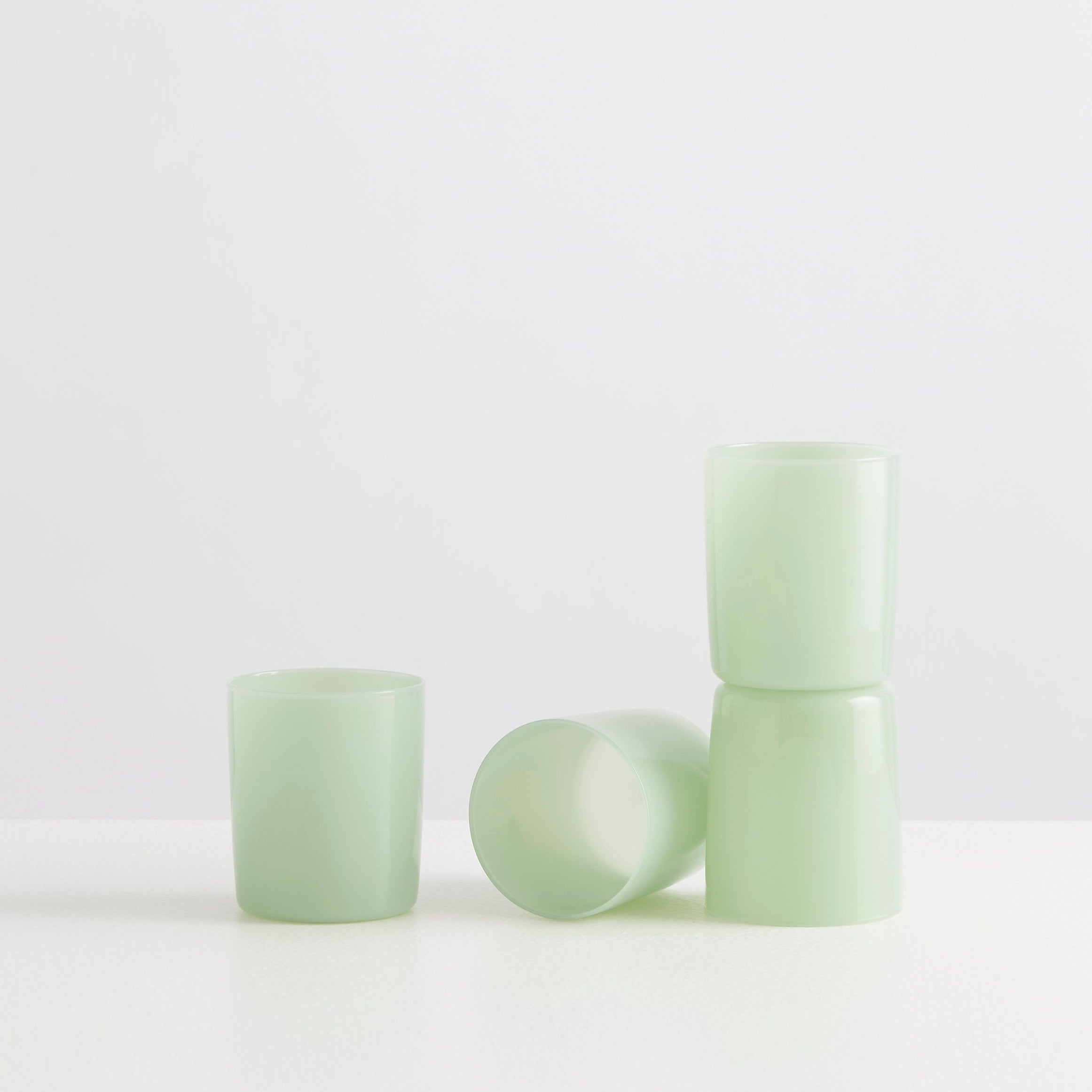 Trinkgläser 4er Set - Opaque Mintgrün