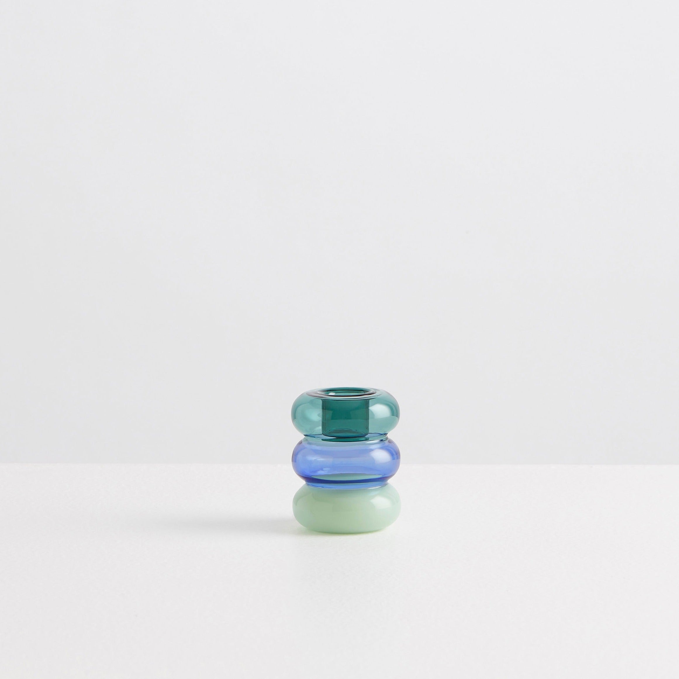 Petite Pauline Kerzenhalter - Teal/Azure/Mint