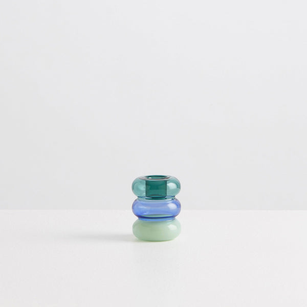 Petite Pauline Candleholder - Teal/Azure/Mint