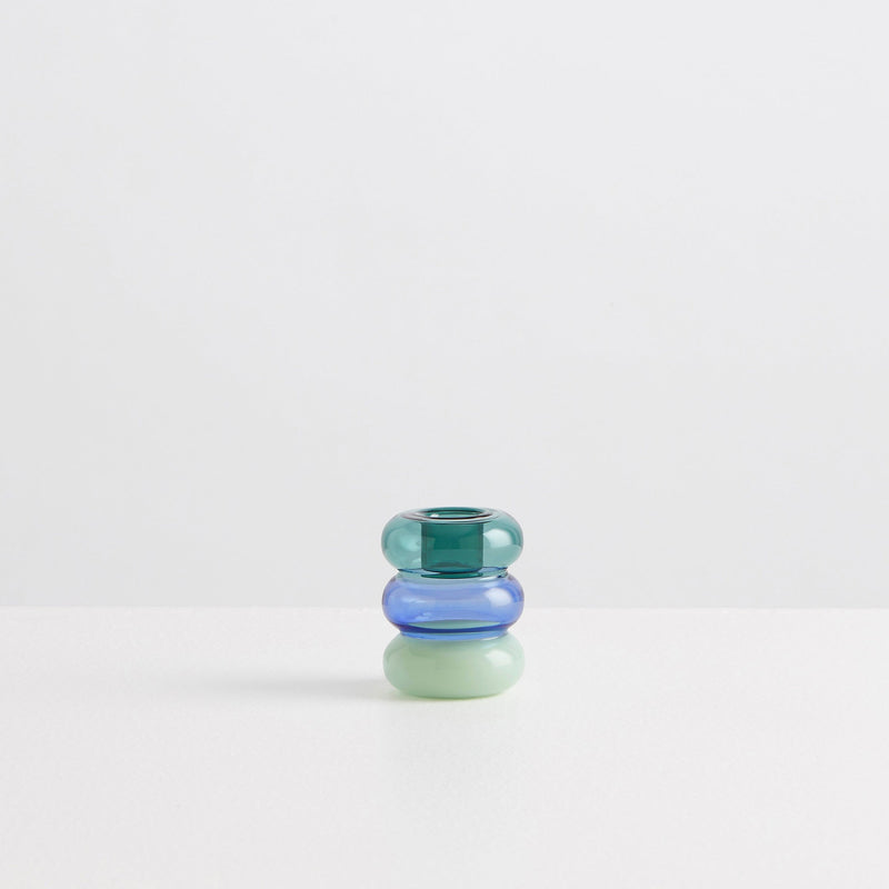 Petite Pauline Candleholder - Teal/Azure/Mint