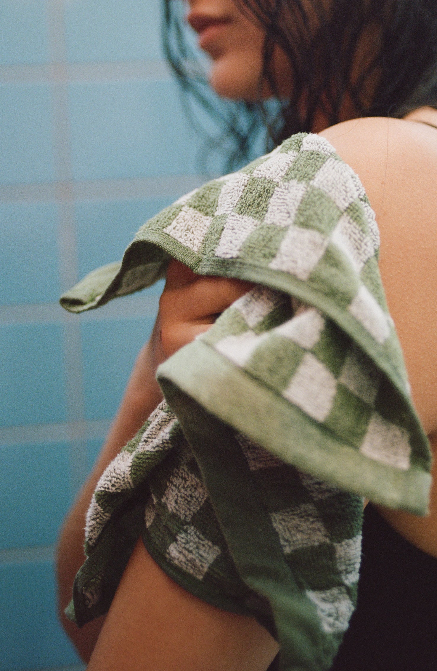 Face Towel Quill - Sage/Chalk