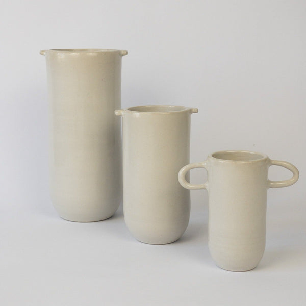 Handgefertigte Tonvase mit Henkeln - Klein