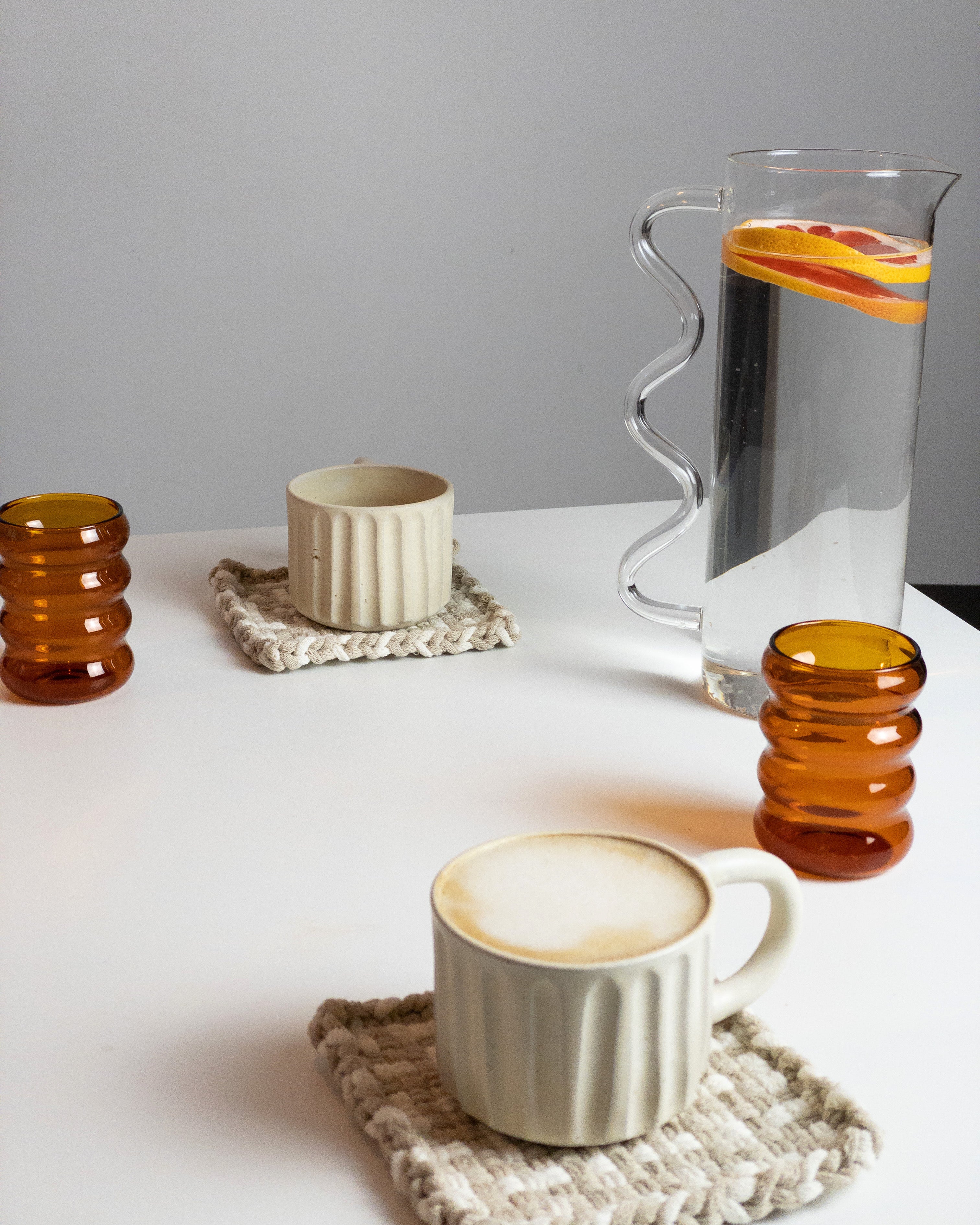 Sophie Lou Jacobsen Ripple Glas HUMAN NEST curated design Trinkglas