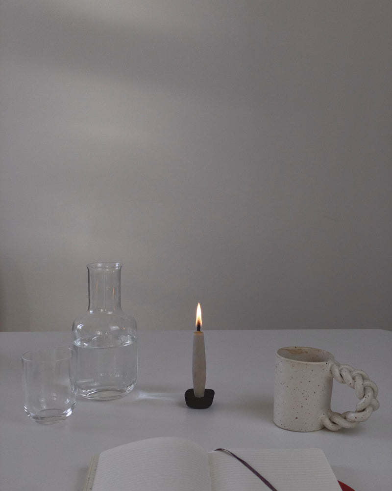 Japanese Candle Set TOHAKU with KOMA Candle Holder - Medium (M)