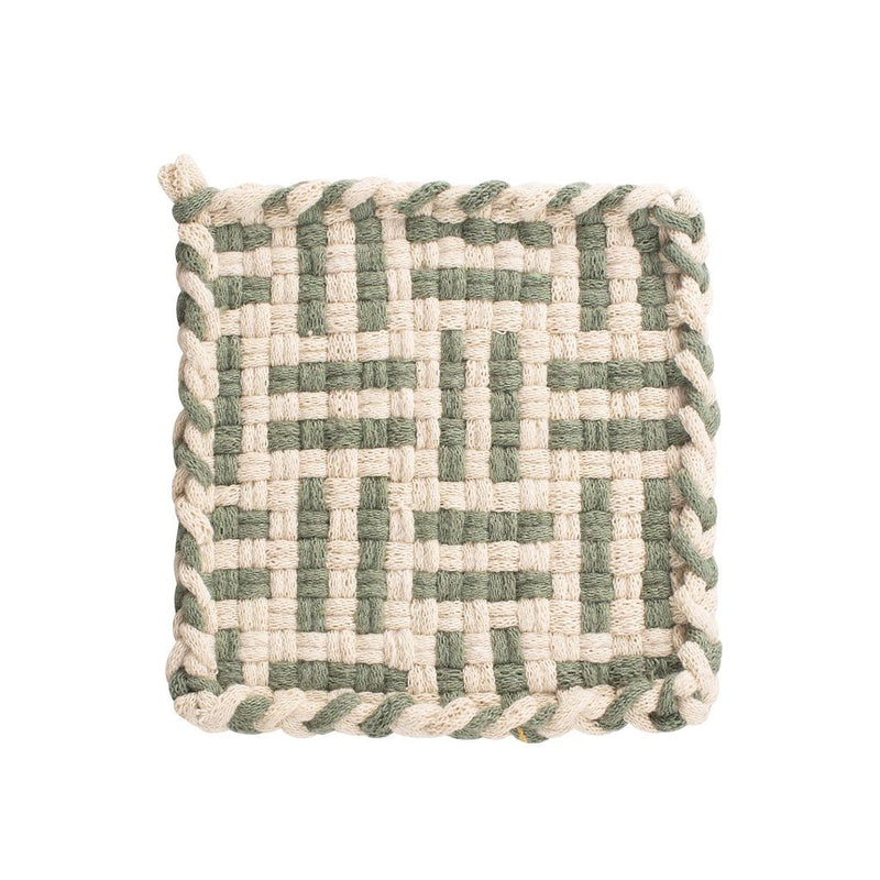 Pot Holder - Beige/Green - Forest Collection
