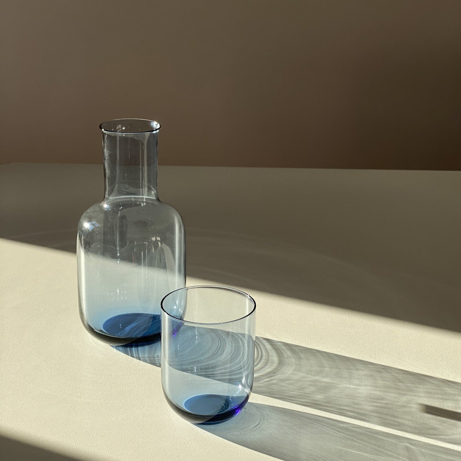 Japanese Carafe with Glass - Blue