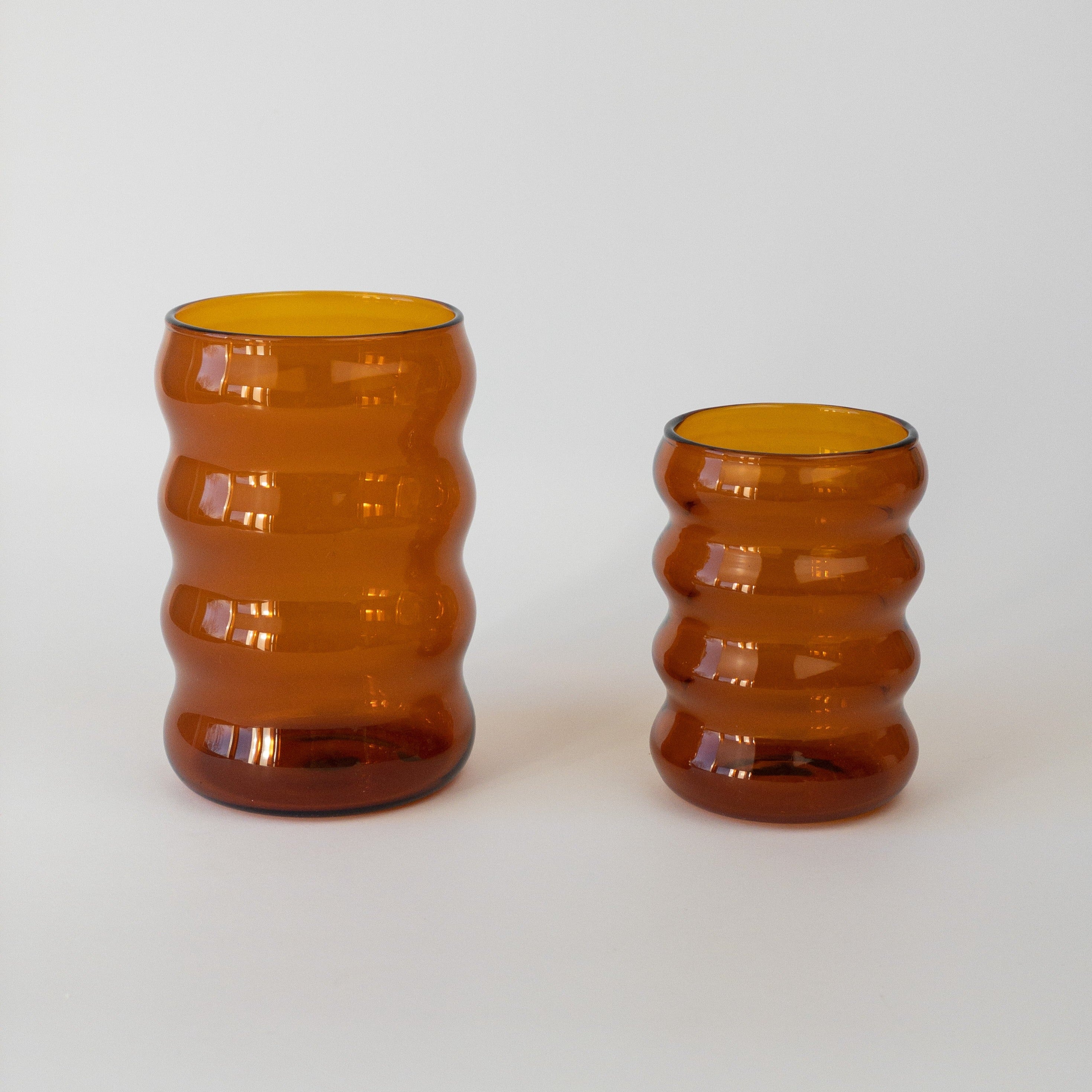 Ripple Glass - Amber - Large